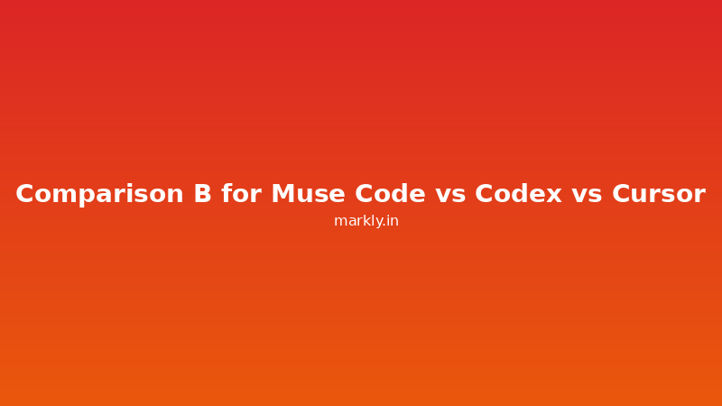 Comparison B for Muse Code vs Codex vs Cursor